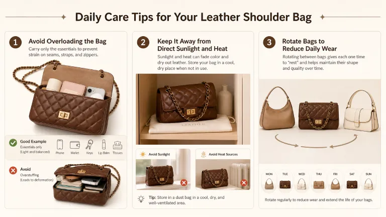 daily care tips for your shoulder bag