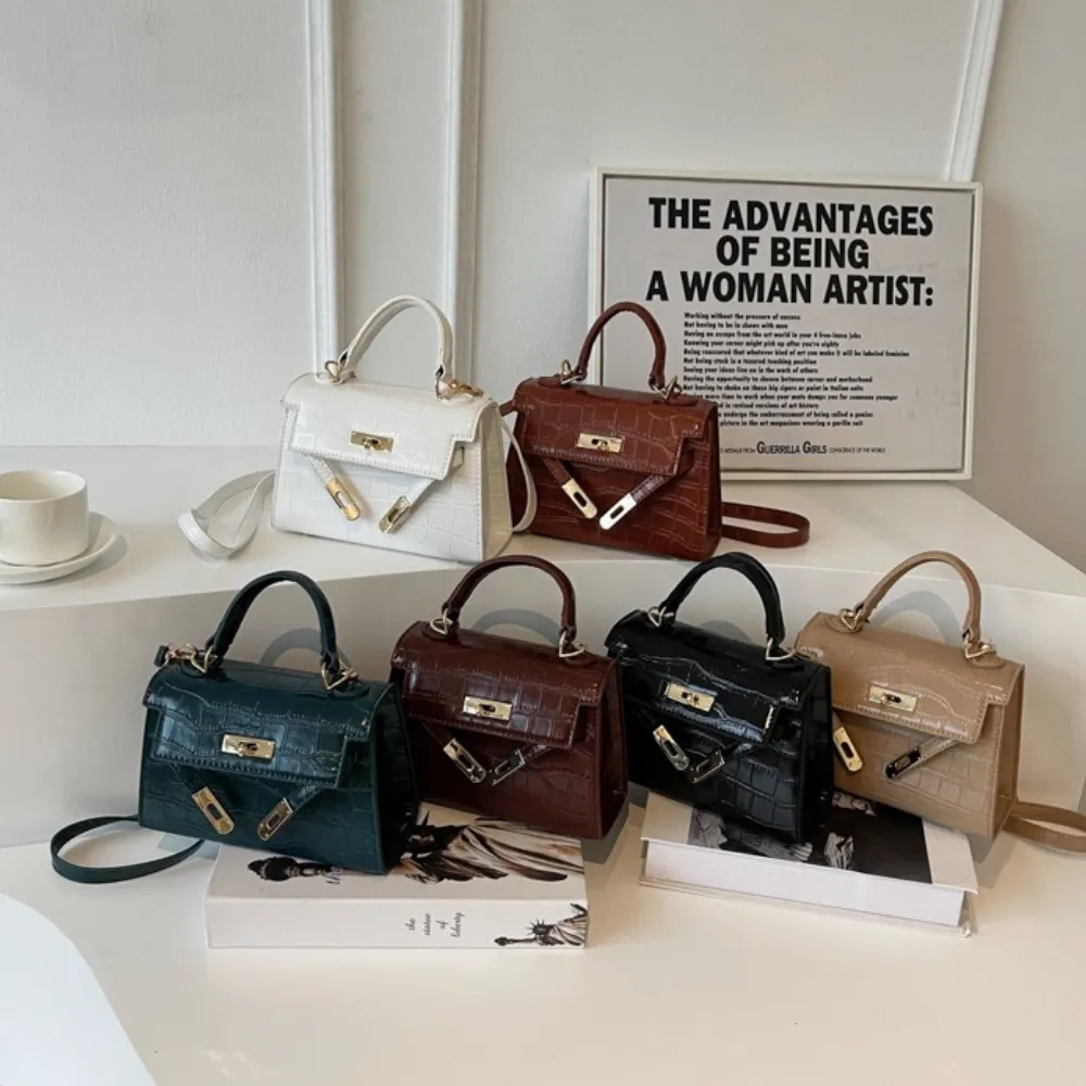 PU crossbody bags in green black coffee khaki white and brown