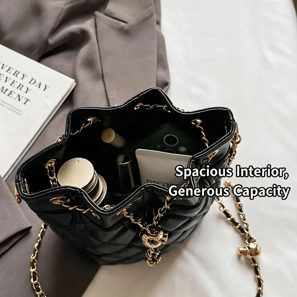 Spacious interior of women's crossbody bag