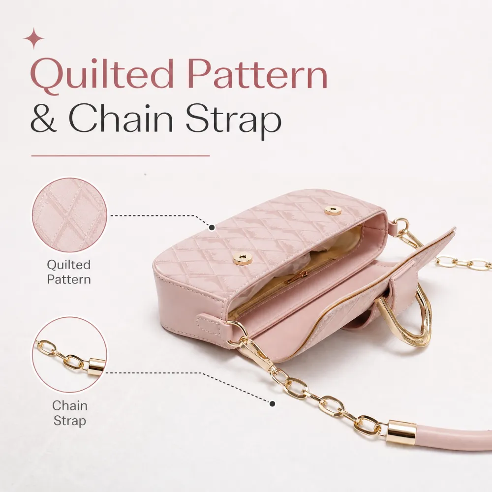 Crodar Structured Crossbody Bag with Adjustable Strap