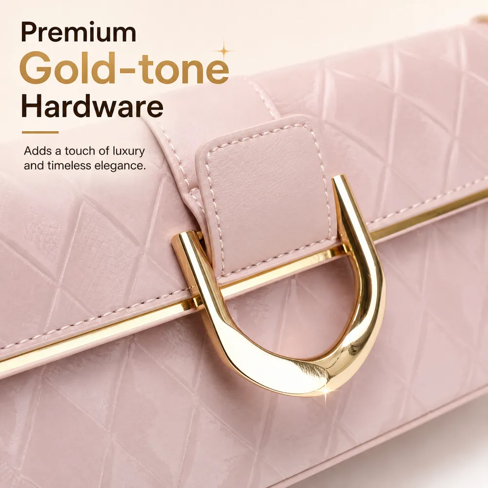 Crodar Structured Crossbody Bag with Premium Metal Hardware