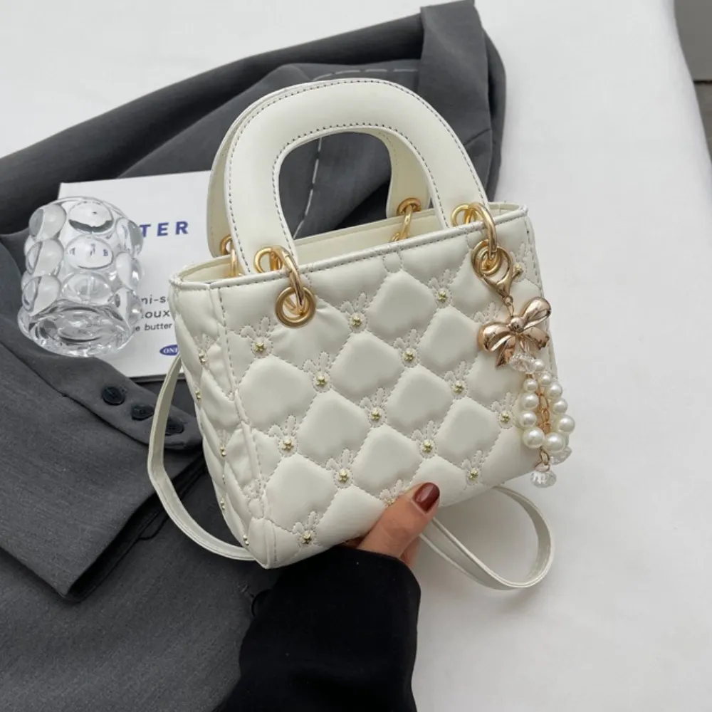 PU leather handbag close-up detail