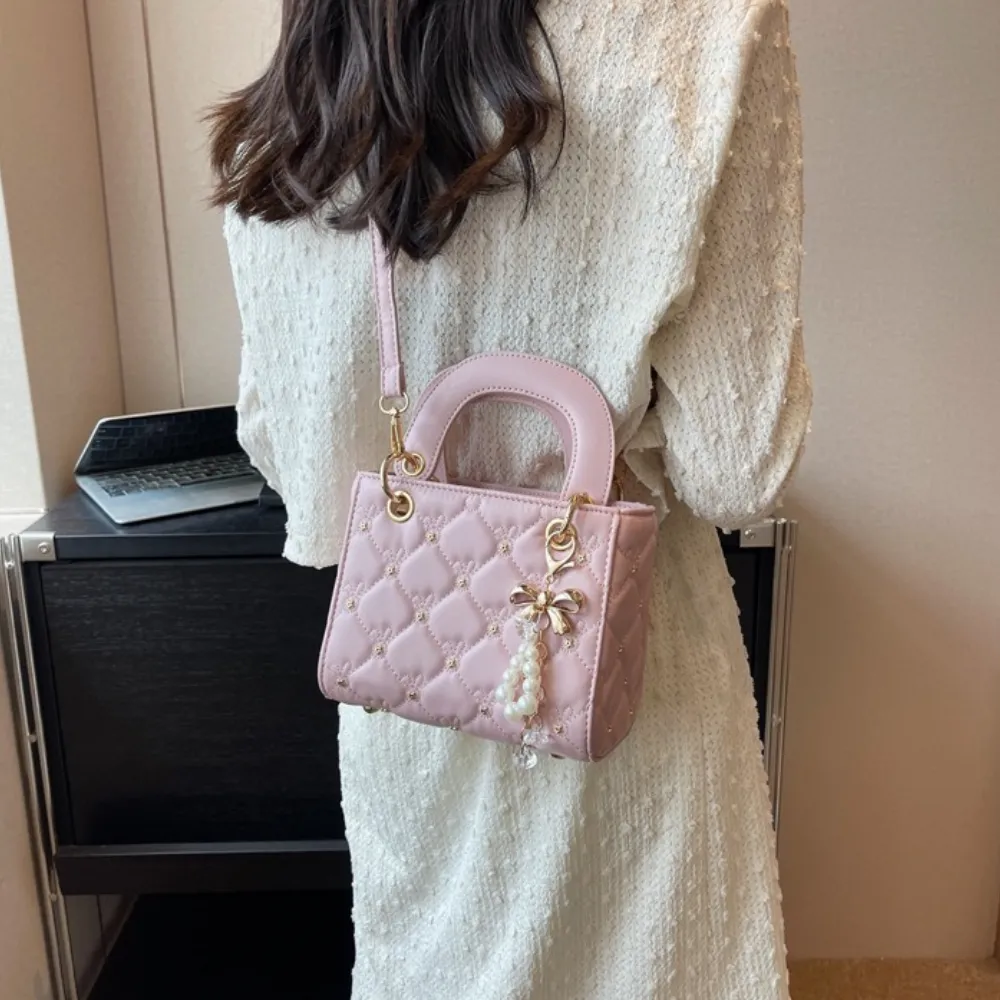 Women's PU leather handbag styled with everyday outfit