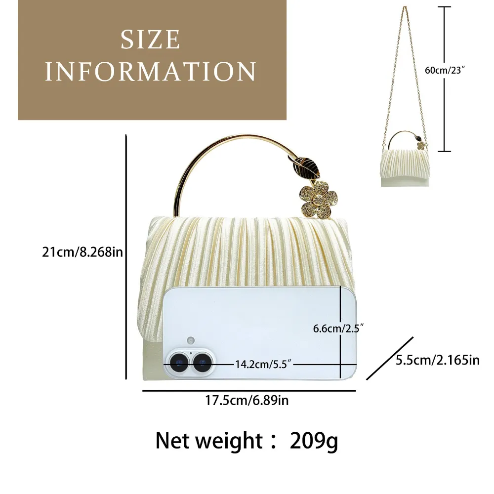 Crodar handle handbag size and dimensions