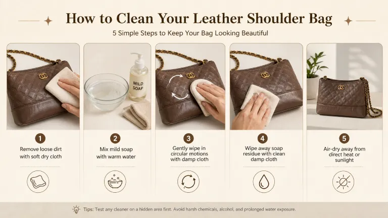 how to clean you pu leather shoulder bags