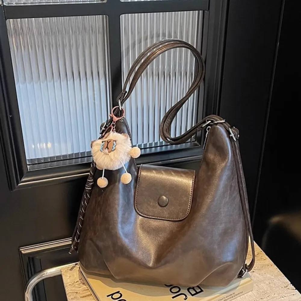 brown leather bag
