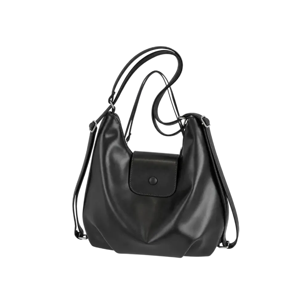 black leather bag for women