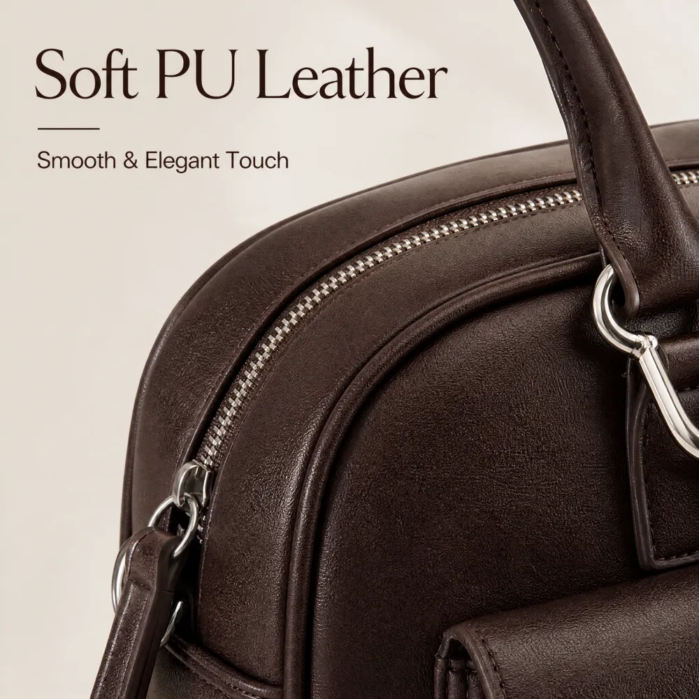 soft PU leather shoulder bag for women with smooth elegant finish