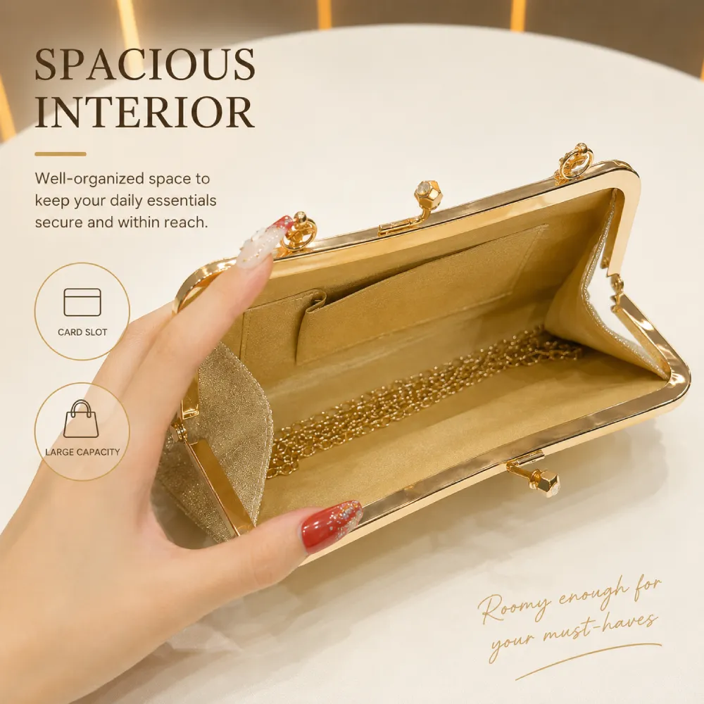 Spacious women handbag interior