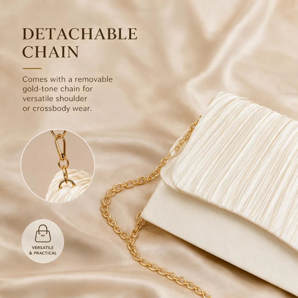 Detachable chain women handbag for versatile styling