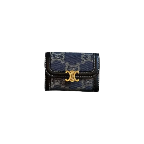 Black women's wallet with gold clasp