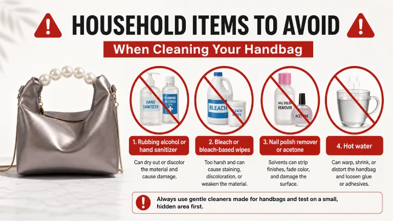 cleaning your handbag