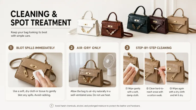 clearing & stop treatment for crossbody bag