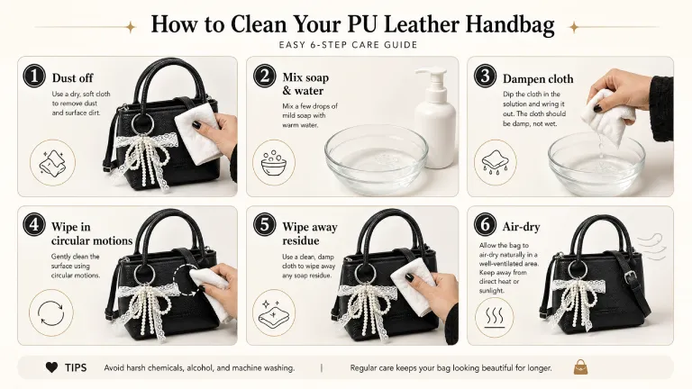 how to clean your pu leather handbag guide