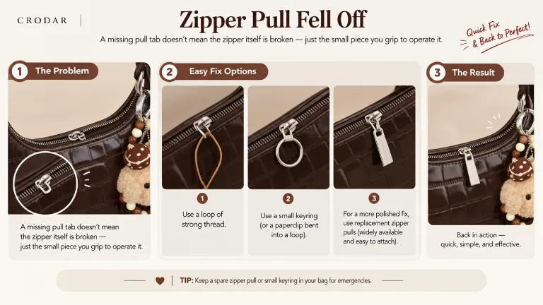 Zipper Pull Fell Off